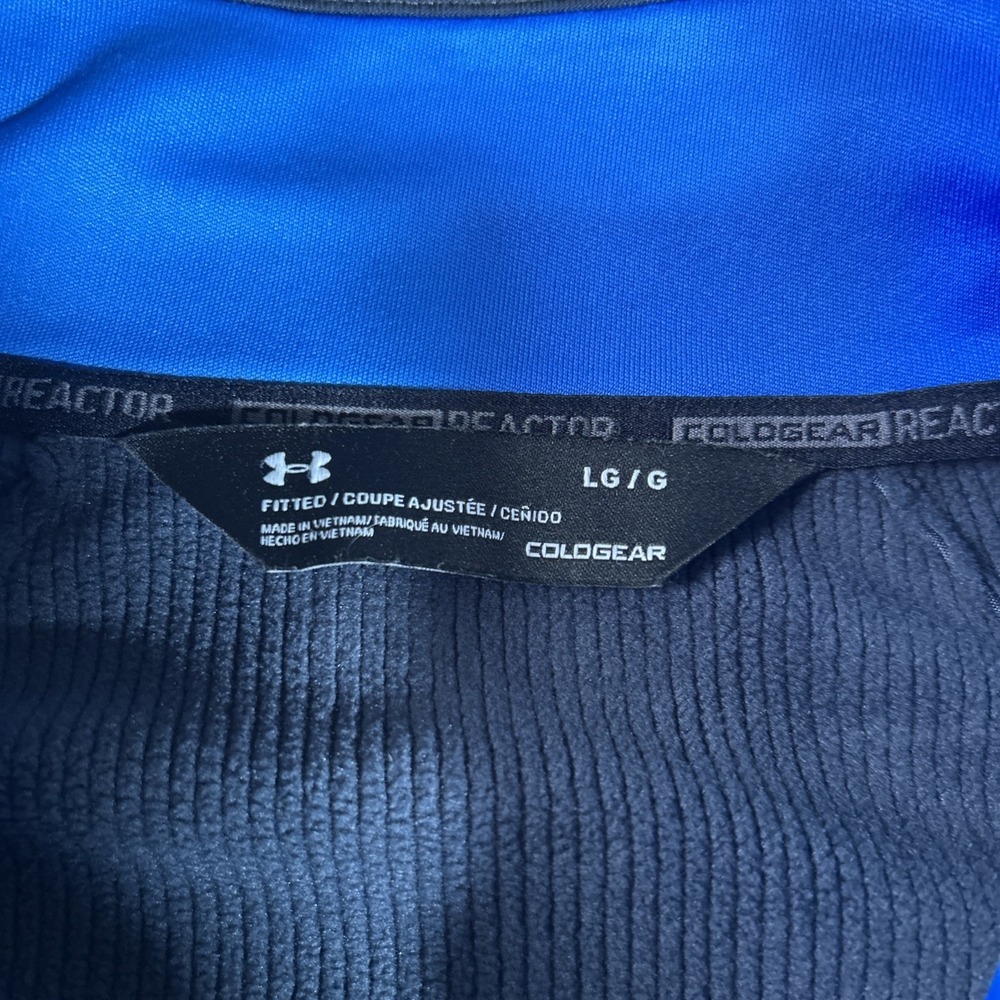 Under Armour 1/4 Zip Men's L Cold Gear Reactor Gray Fitted Pullover Fleece - Picture 4 of 5